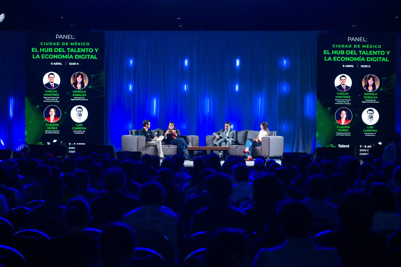 Panel «El Hub del Talento y la Economía Digital» ante el público de Talent Land México 2026